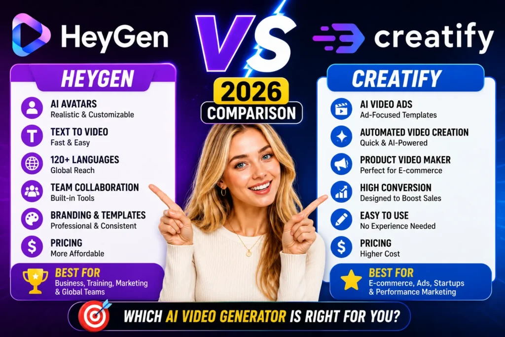 HeyGen vs Creatify 2026: Which AI Video Generator Should You Choose?
